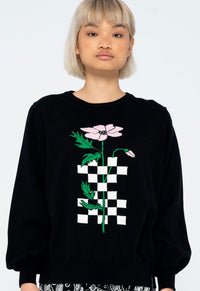 Checkerbloom Knit Crew