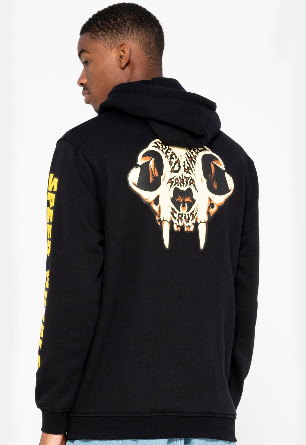 Speed Wheels Skull Zip Hoodie