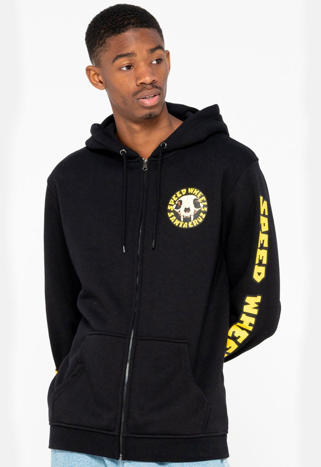 Speed Wheels Skull Zip Hoodie