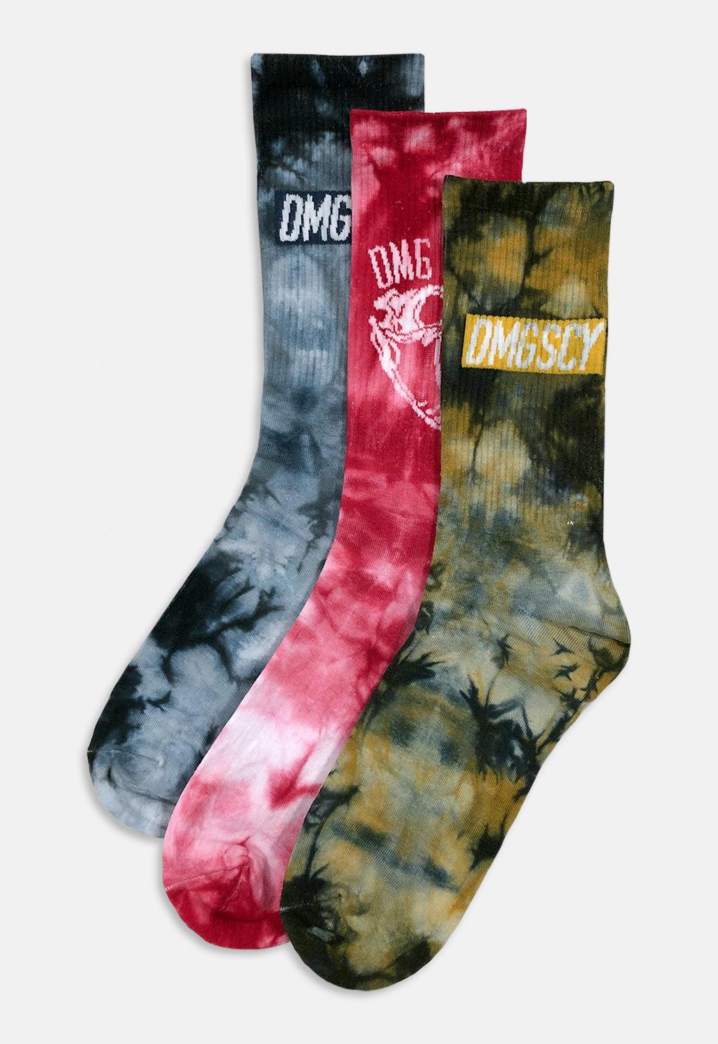 Men's Tie Dye 3 Pack Socks