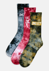 Men's Tie Dye 3 Pack Socks