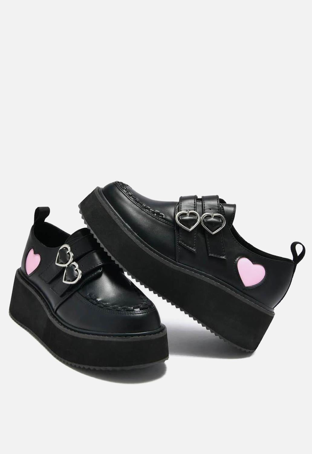 Pothos Heart Platform Creeper Shoes