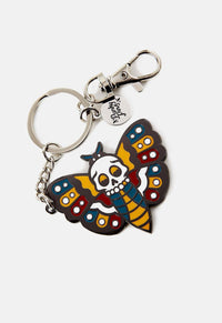 Death Head Moth Tattoo Keyring