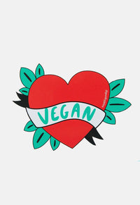 Vegan Heart Sticker