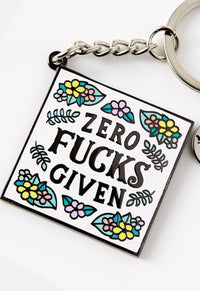 Zero Fucks Keyring