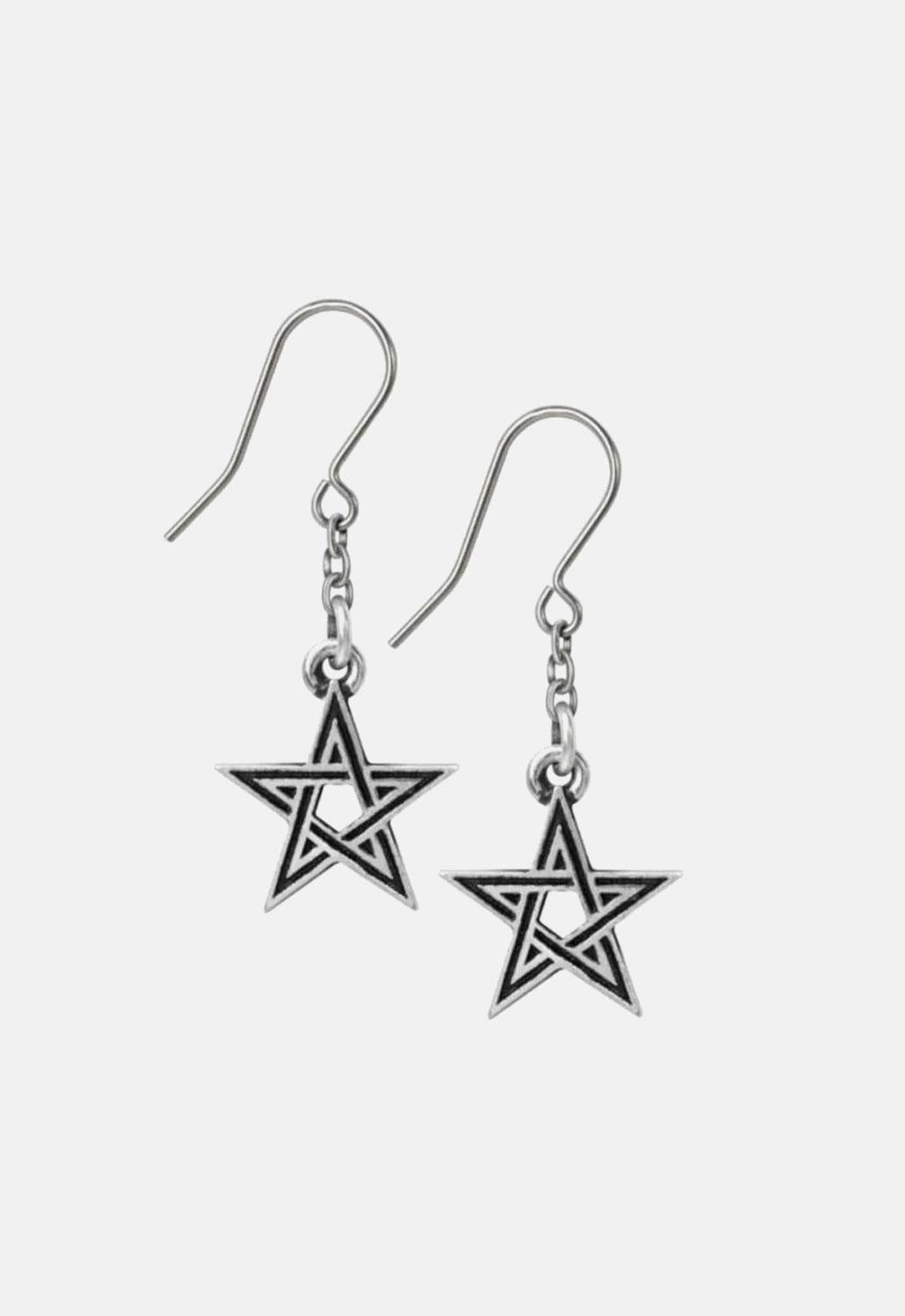 Black Star Earrings