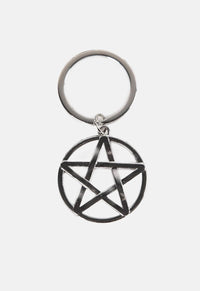 Black Magic Pentagram Keyring