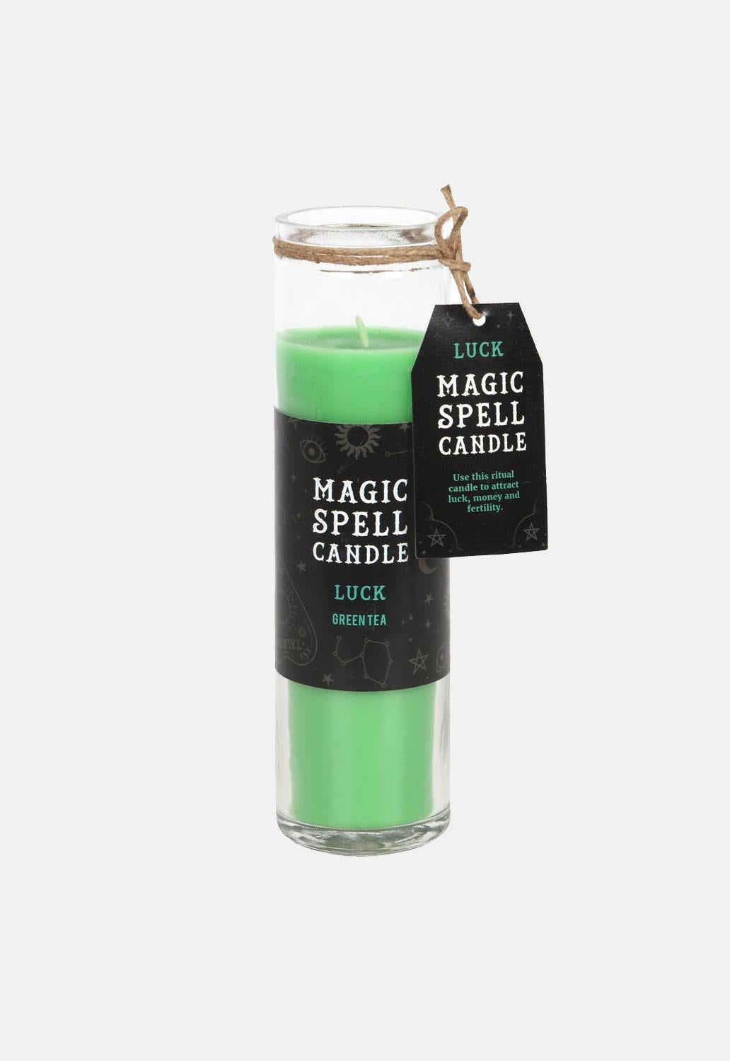 Green Tea Luck Spell Tube Candle