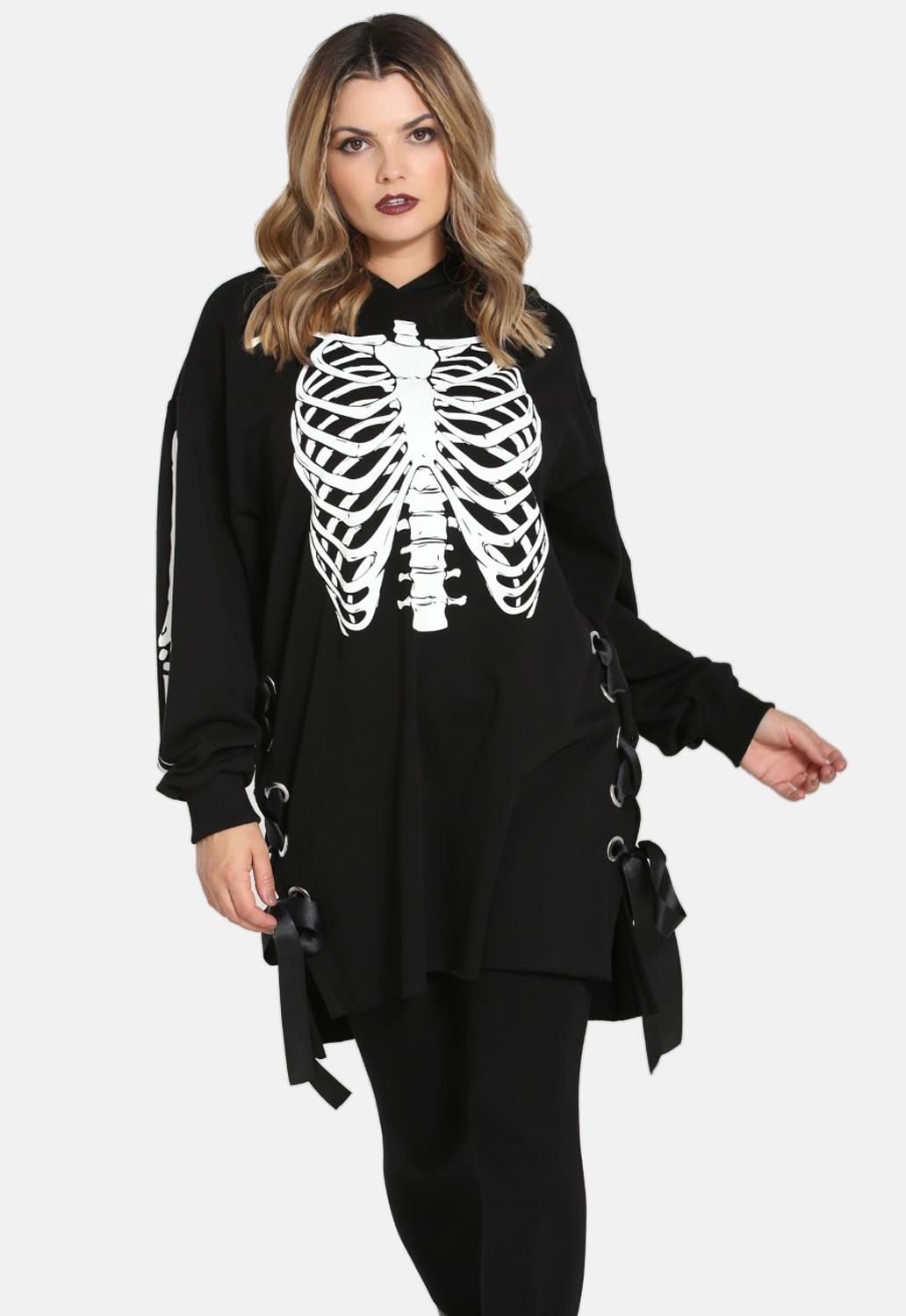 Skeleton Hoodie Dress