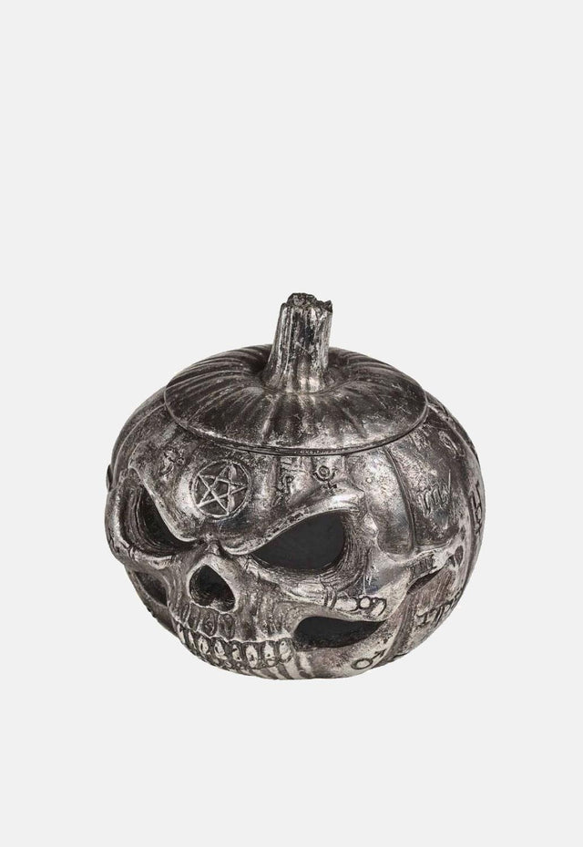 Pumpkin Skull Pot