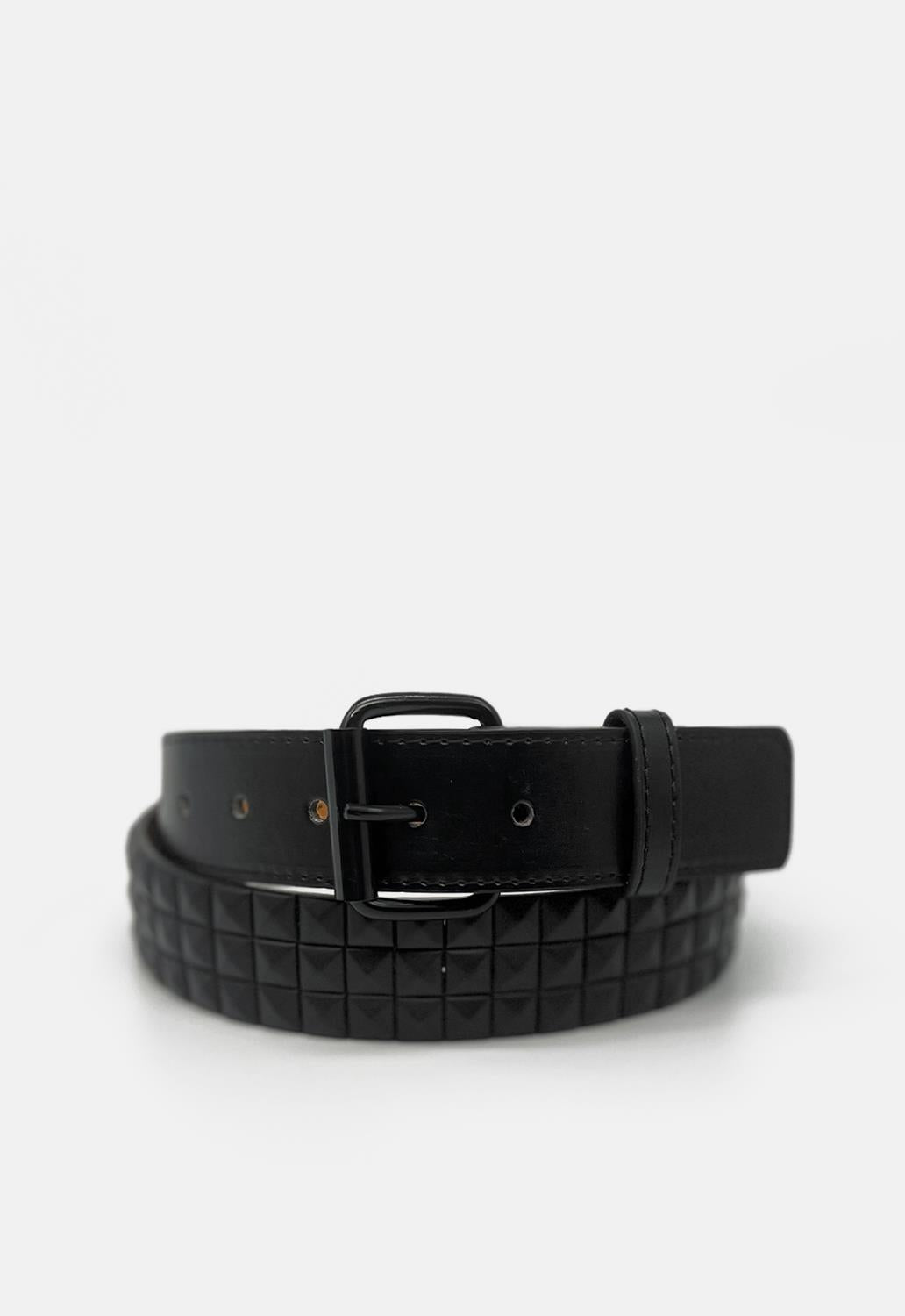 3 Row Pyramid Studded Belt