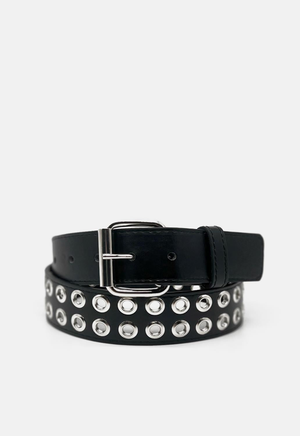 2 Row Eyelet Studded Belt