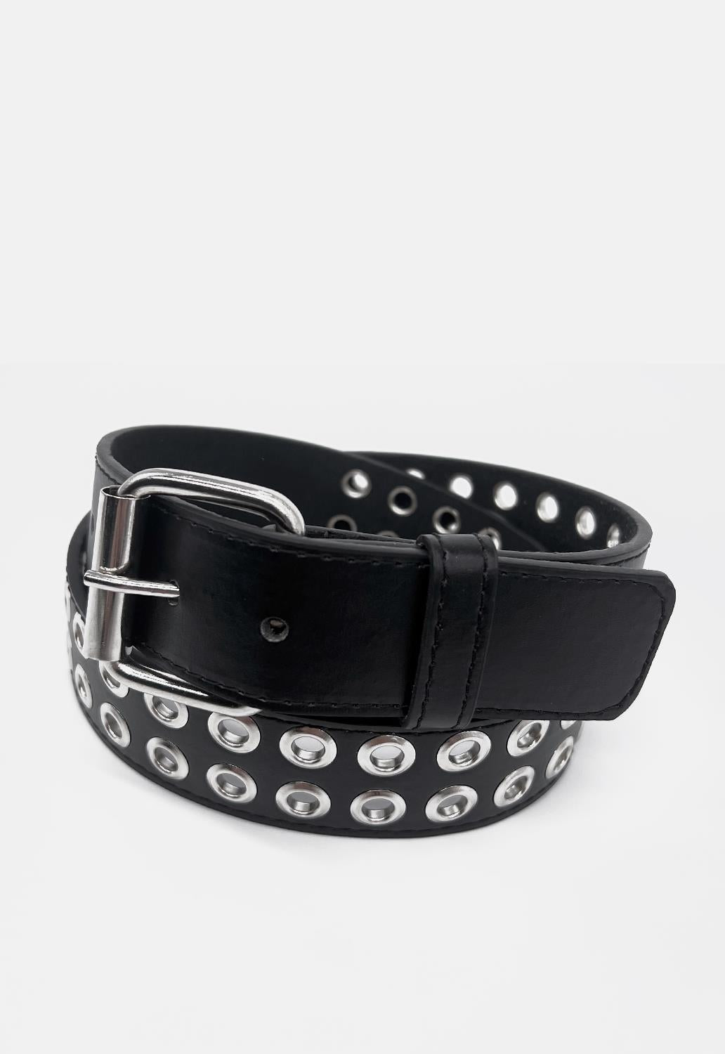 2 Row Eyelet Studded Belt