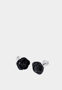 Black Rose Ear Studs