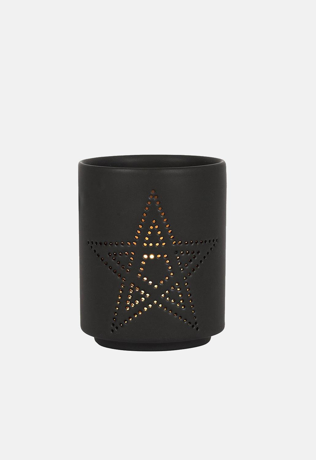 Pentagram Cut Out Tealight Holder