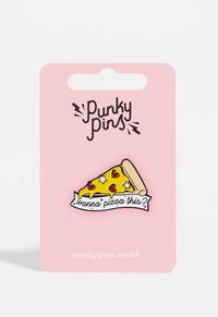 Wanna Pizza This Pin Badge