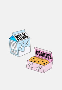 Milk & Cookies Vinyl Sticker 2 Pack