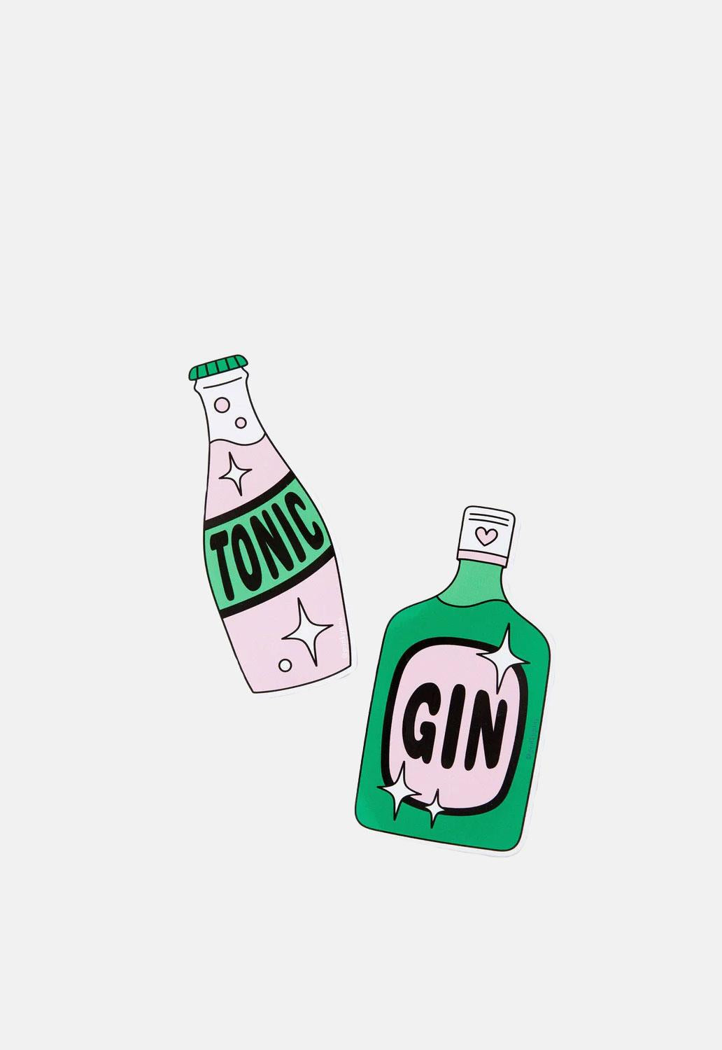 Gin & Tonic Vinyl Sticker 2 Pack