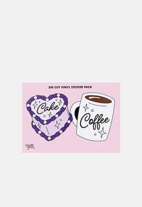 Coffee & Cake Vinyl Sticker 2 Pack