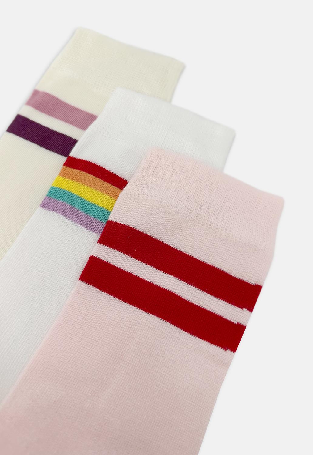 Women's Rainbow 3 Pack Socks