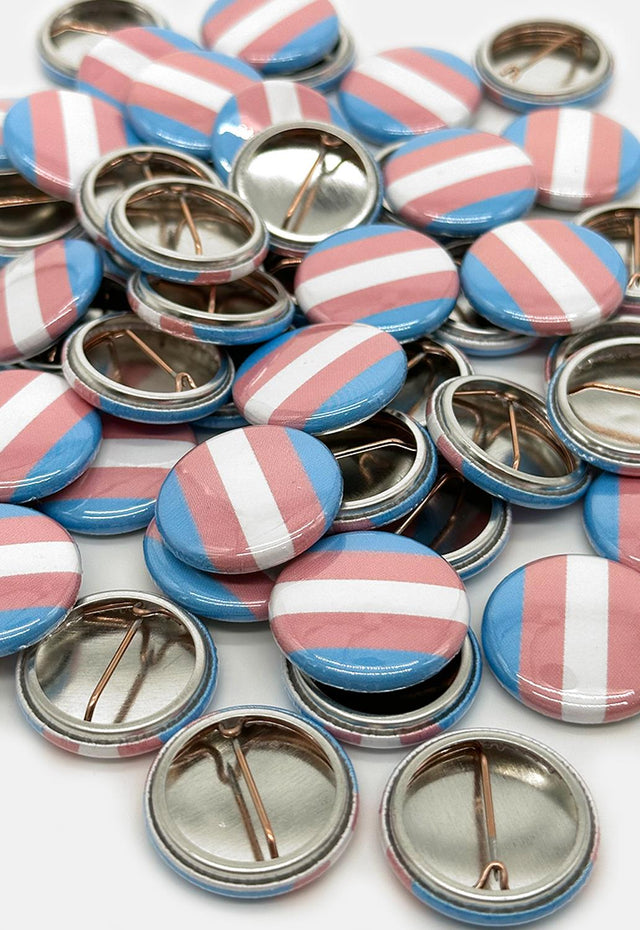 Transgender Pride Flag Button Badge