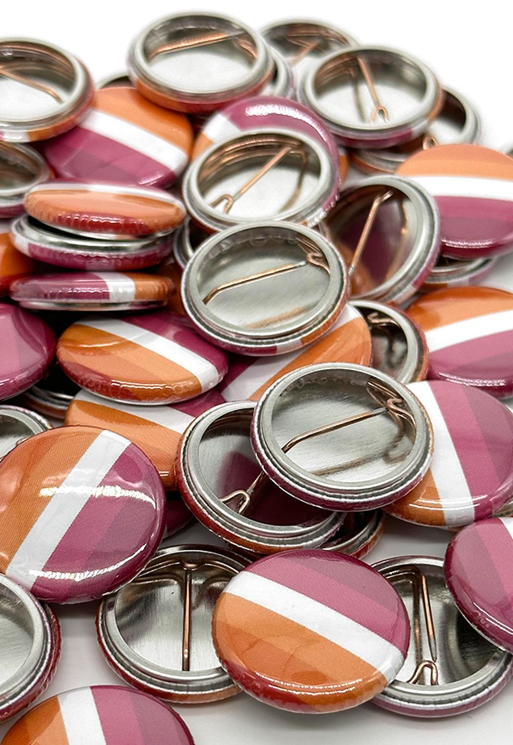 Lesbian Pride Flag Button Badge