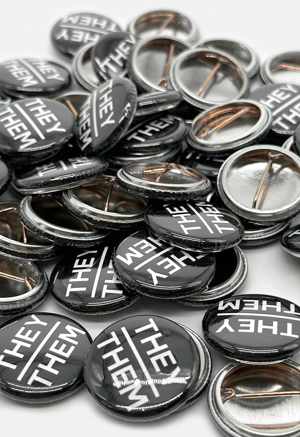 They/Them Button Badge