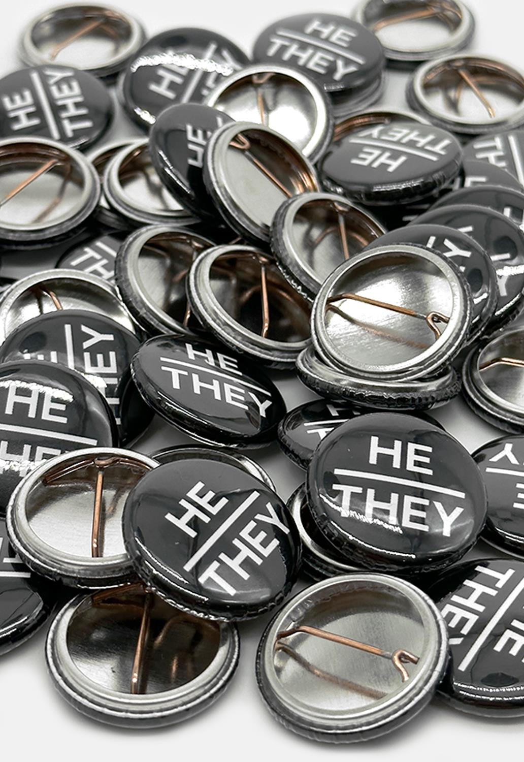 He/They Button Badge