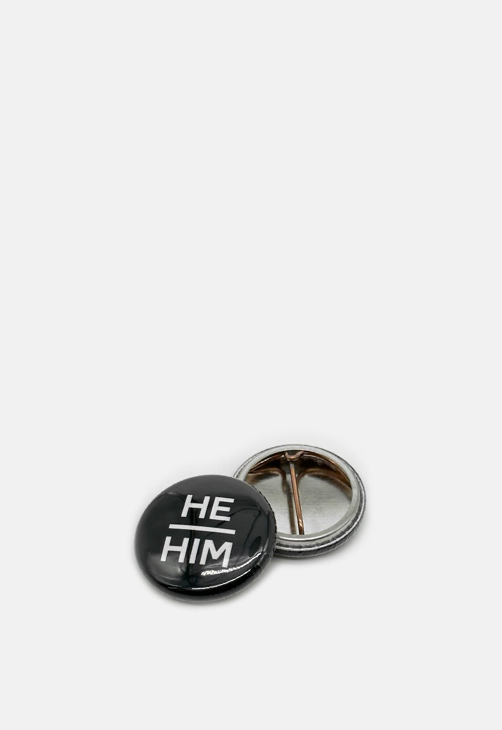 He/Him Button Badge