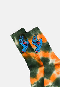 Screaming Hand Tie Dye Socks