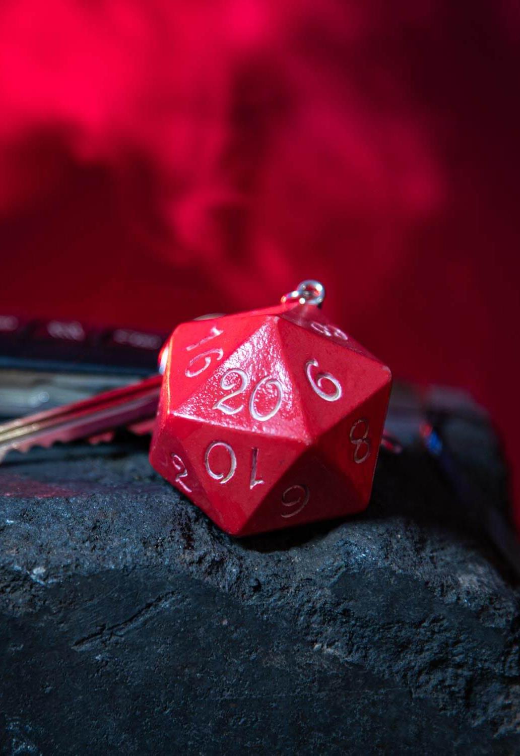 D20 Die 3D Keyring