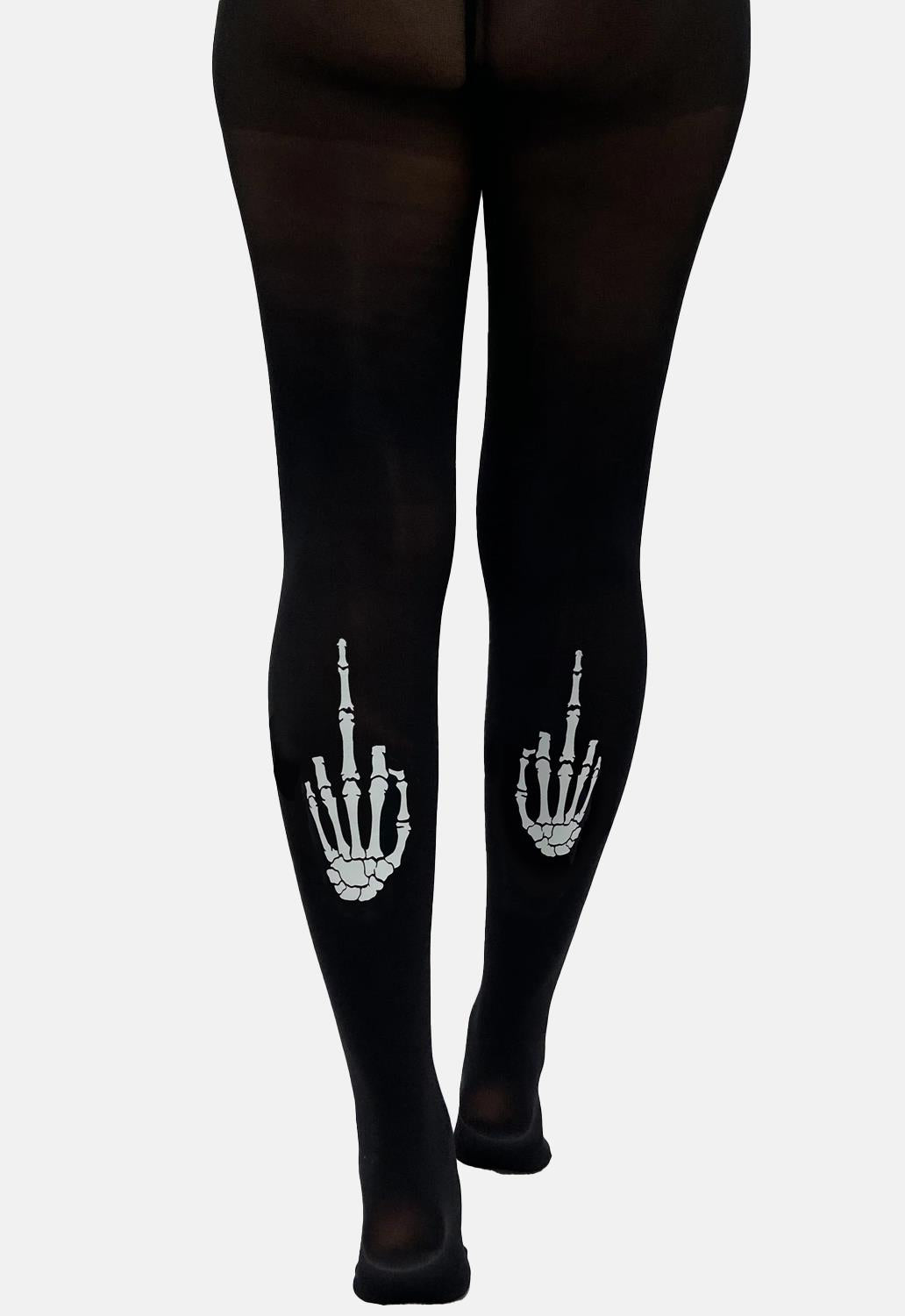 Middle Finger Transfer Tights