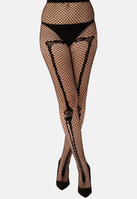 Skeleton Bone Net Tights