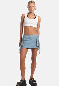 Force Denim Mini Skirt